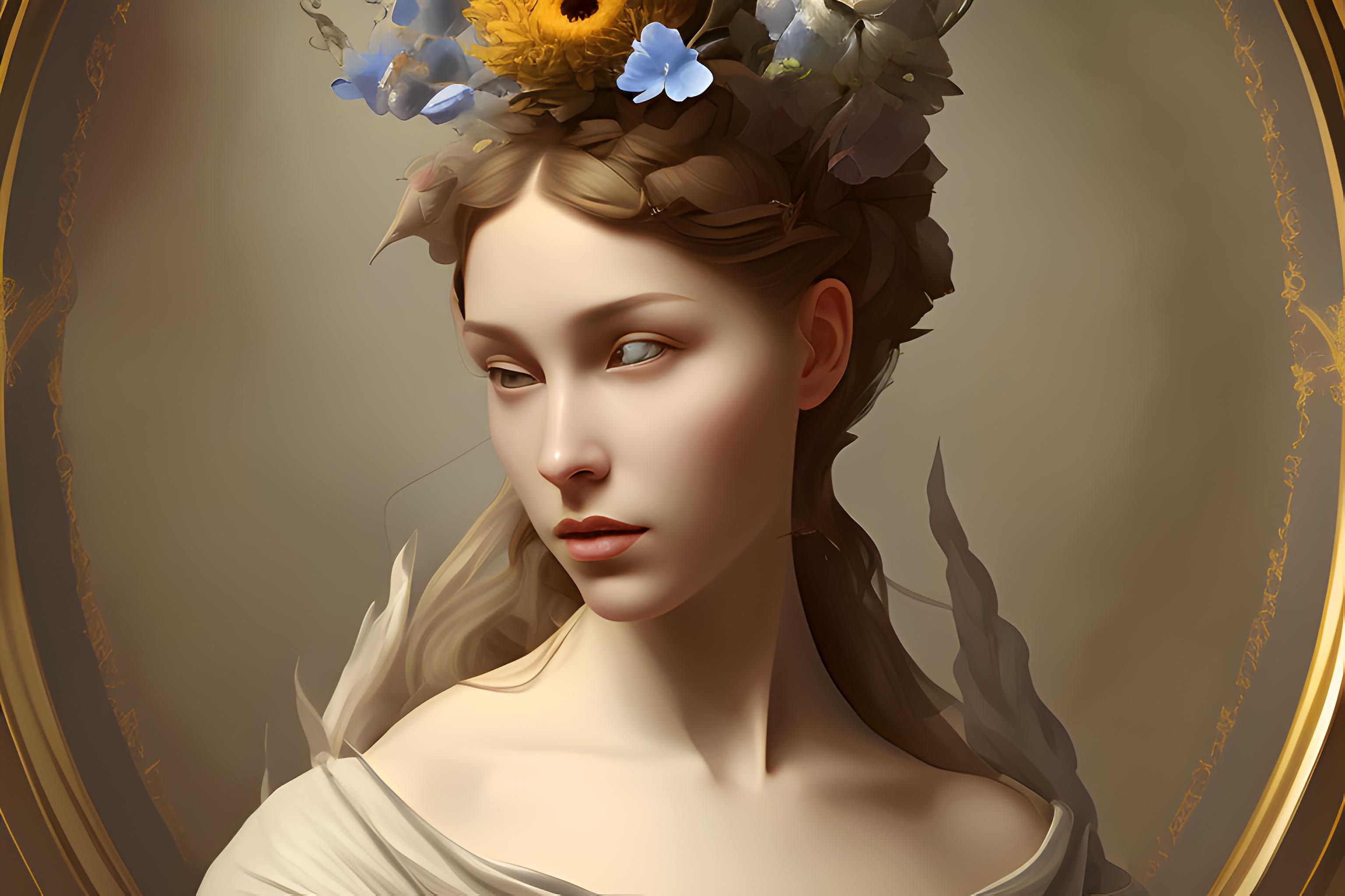 genera uno sfondo per desktop, raffigurante dei fiori ed al centro la scritta "Maria Cosmo" in evidenza. 